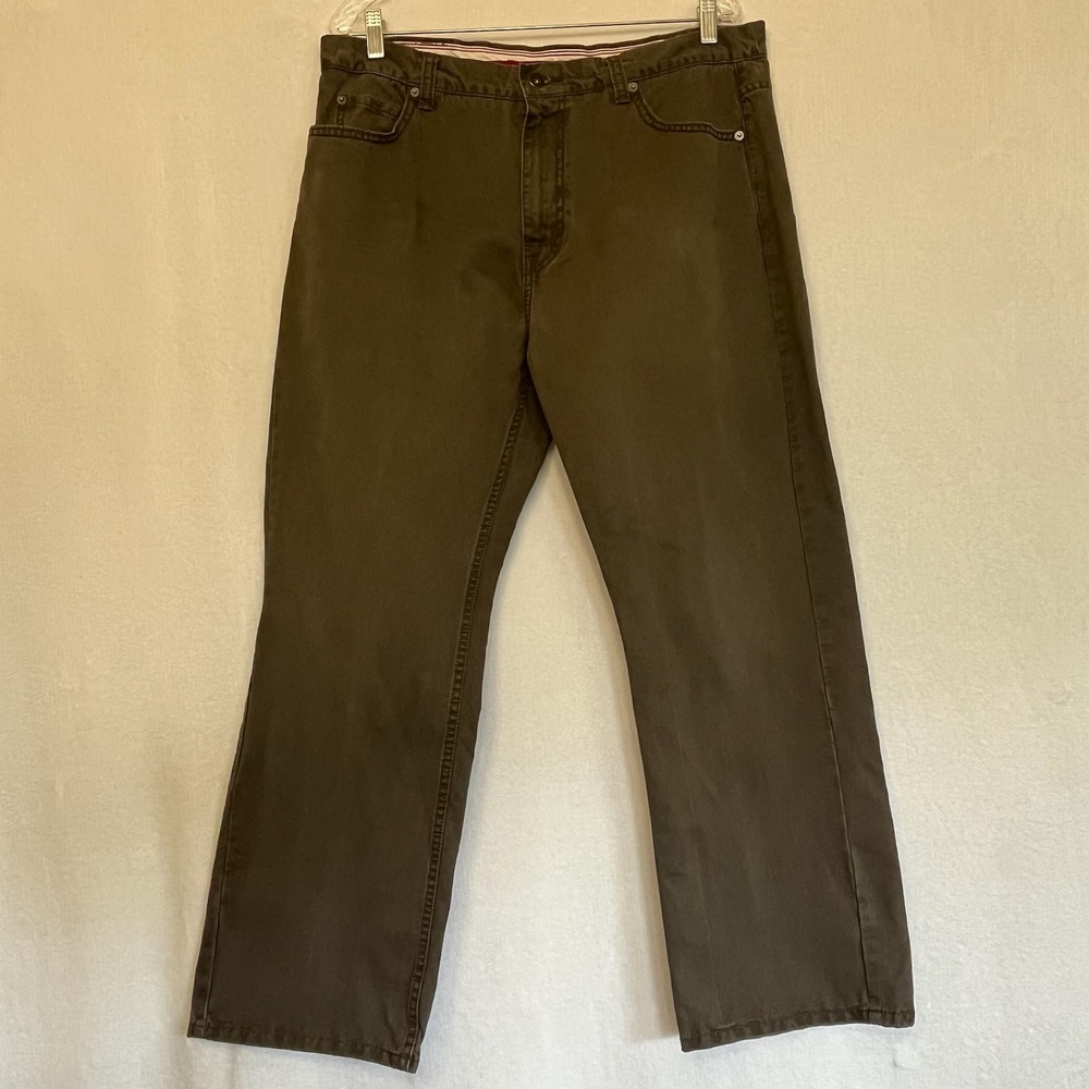 Dockers Mens Classic Fit Chino Cotton Pants W36 L30 36x30 Khaki Olive Green